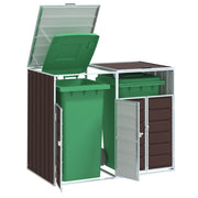 Containerberging 2 bakken 144x81x113 cm staal bruin