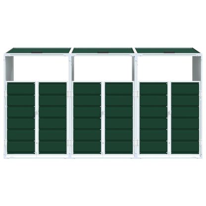 Containerberging voor 3 containers 216x81x115 cm staal groen