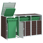 Containerberging 3 bakken 216x81x115 cm staal bruin