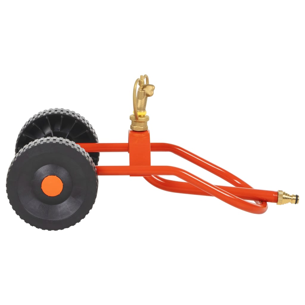 Sproeierslede op wielen met draaibare kop staal rood