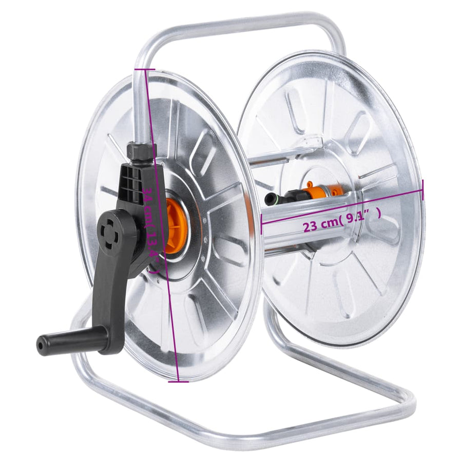 Slanghaspel voor 50 m 1/2" slang wandmontage staal