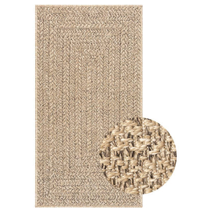 Vloerkleed ZIZUR binnen en buiten 60x110 cm jute look
