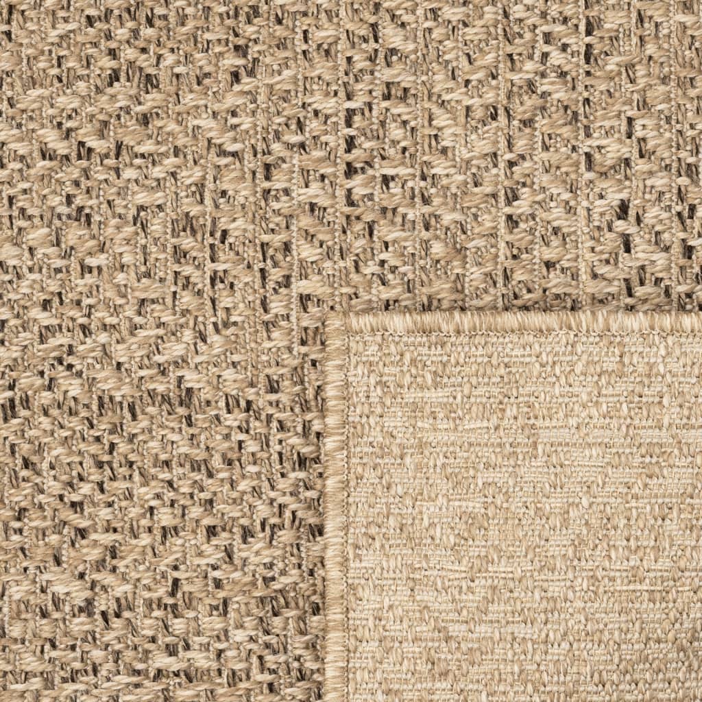 Vloerkleed ZIZUR binnen en buiten 60x110 cm jute look