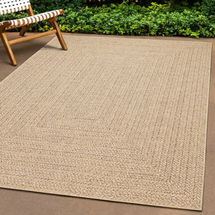 Vloerkleed ZIZUR binnen en buiten 60x110 cm jute look