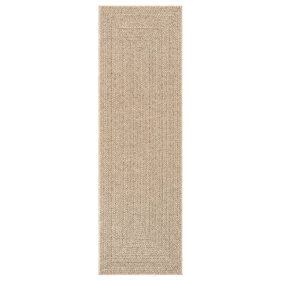 Vloerkleed ZIZUR binnen en buiten 80x250 cm jute look