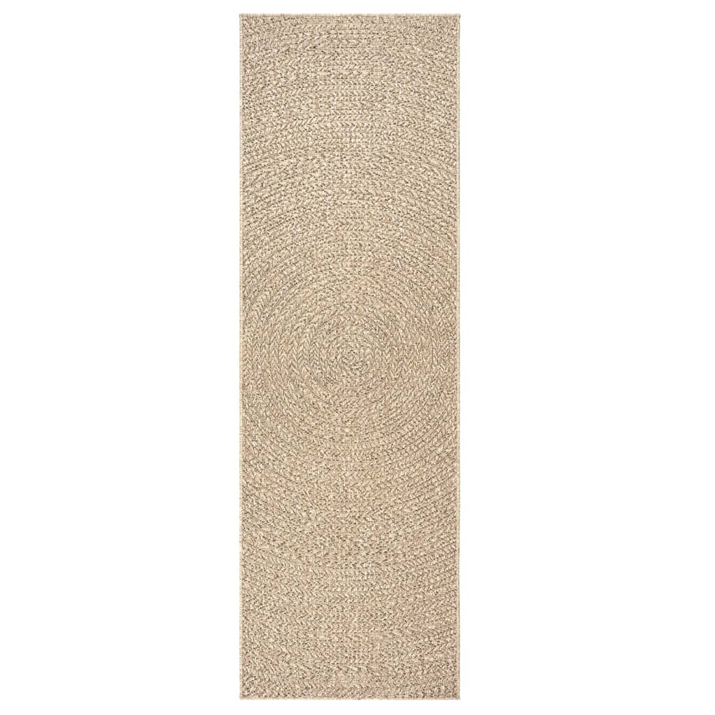 Vloerkleed ZIZUR binnen en buiten 80x200 cm jute look