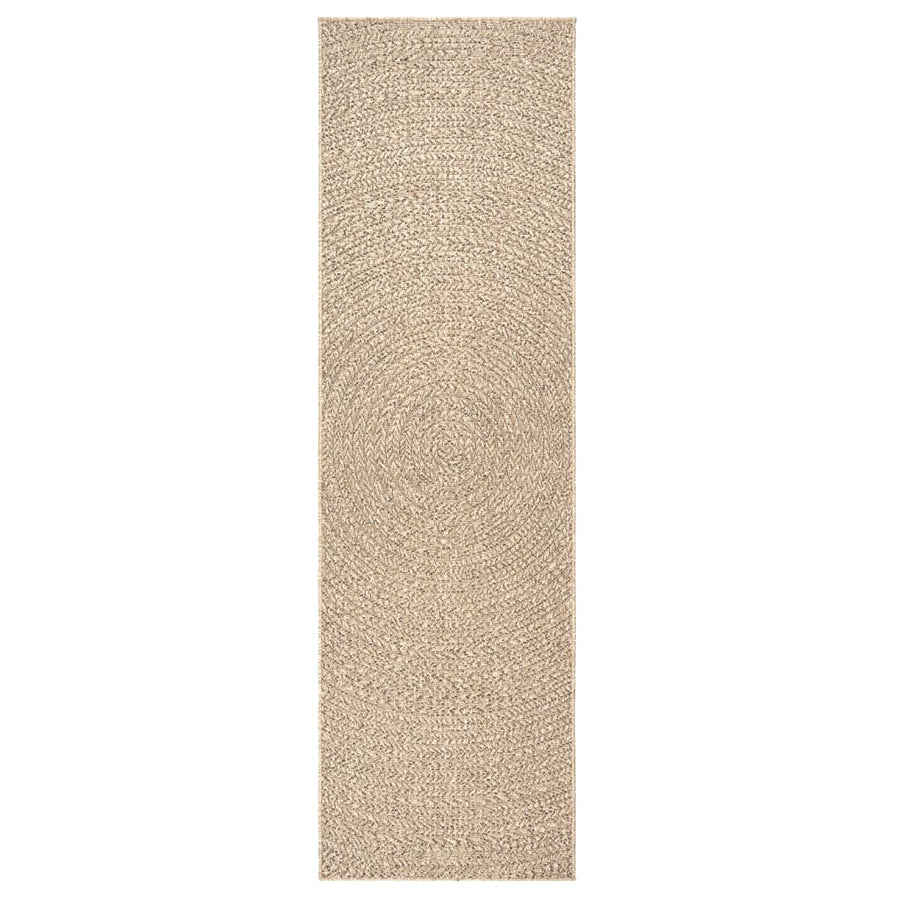 Vloerkleed ZIZUR binnen en buiten 80x250 cm jute look