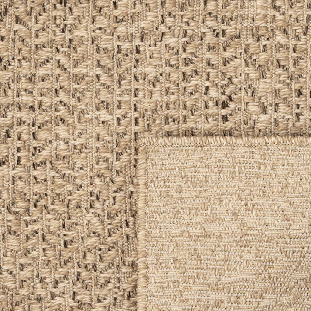 Vloerkleed ZIZUR binnen en buiten 240x340 cm jute look