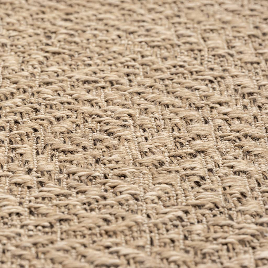 Vloerkleed ZIZUR binnen en buiten 240x340 cm jute look