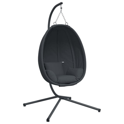 Hangende Egg Chair Met Standaard Stof En Staal Antraciet