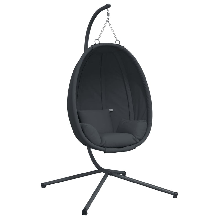 Hangende Egg Chair Met Standaard Stof En Staal Antraciet