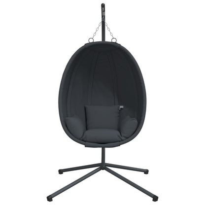 Hangende Egg Chair Met Standaard Stof En Staal Antraciet