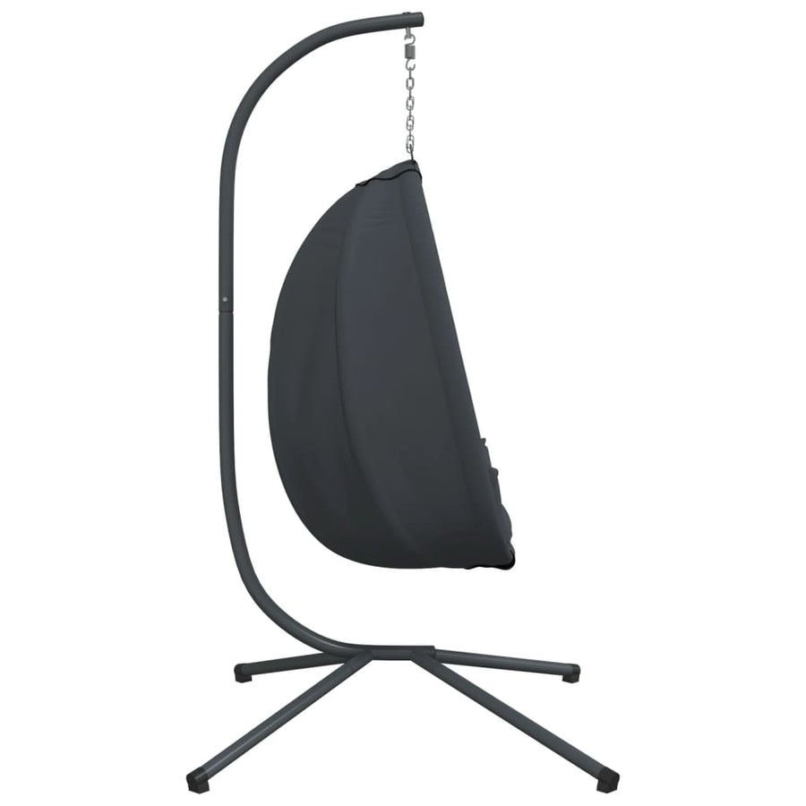 Hangende Egg Chair Met Standaard Stof En Staal Antraciet