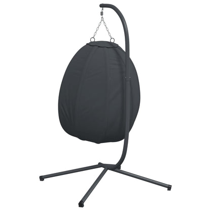 Hangende Egg Chair Met Standaard Stof En Staal Antraciet
