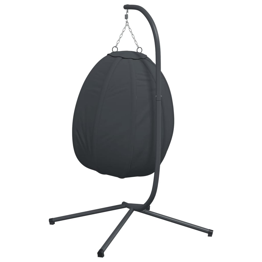 Hangende Egg Chair Met Standaard Stof En Staal Antraciet
