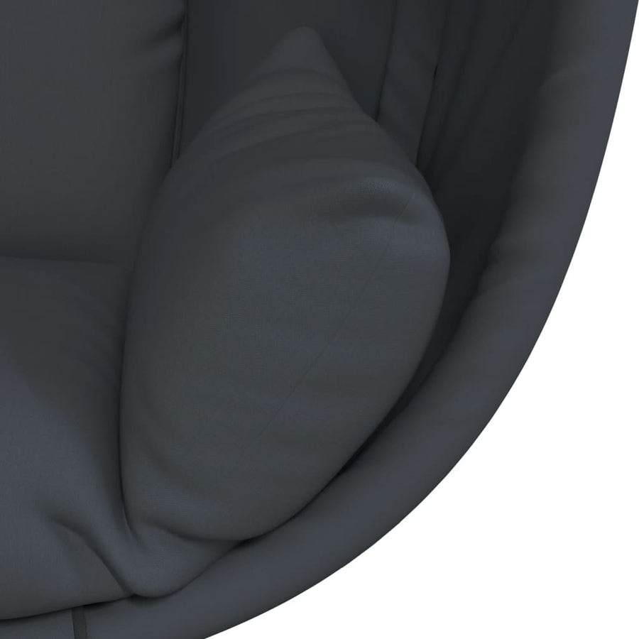 Hangende Egg Chair Met Standaard Stof En Staal Antraciet