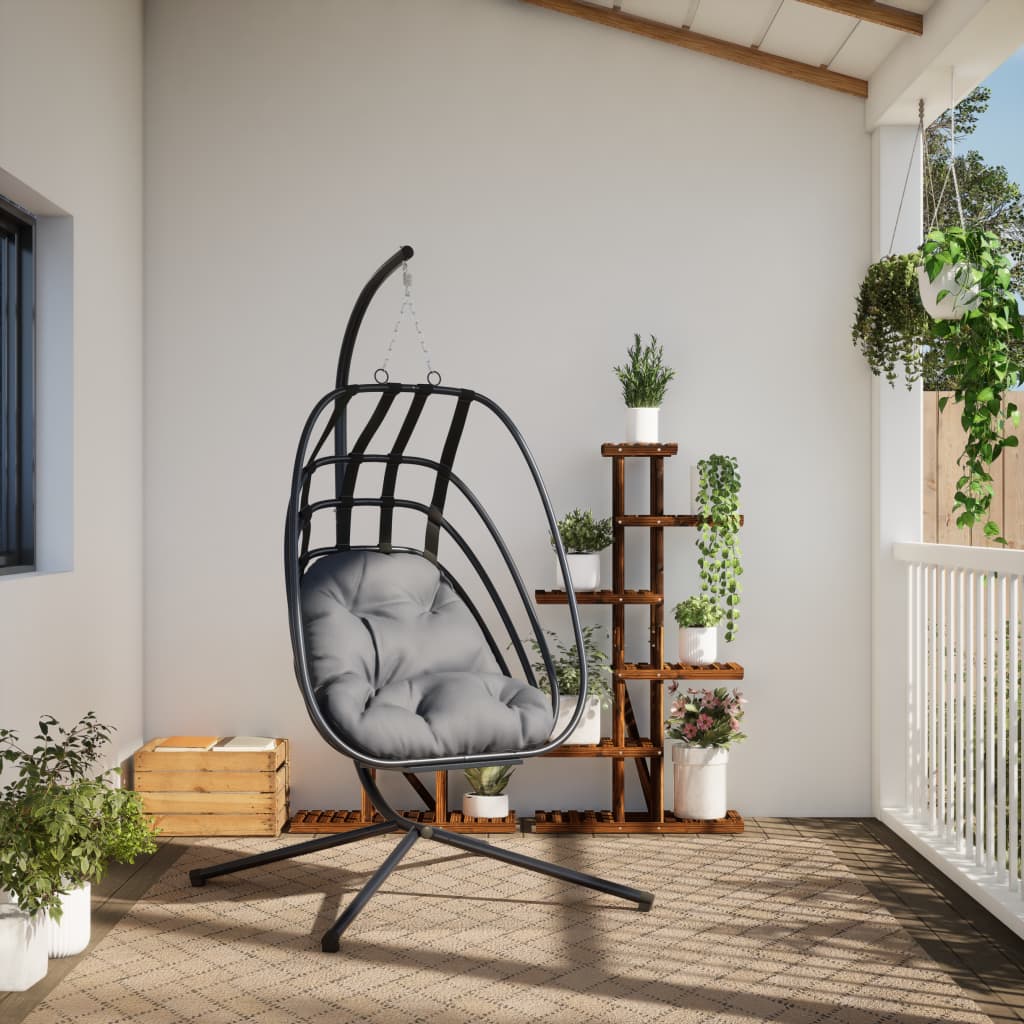 Hangstoel met standaard staal antracietkleurig
