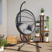 Hangstoel standaard staal antraciet 104x100x197 cm