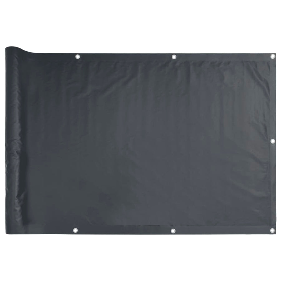 Tuinscherm 400x75 cm PVC antracietkleurig