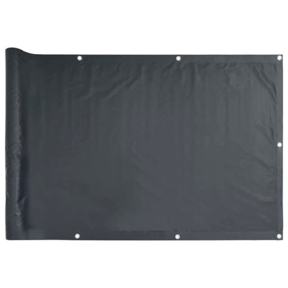 Tuinscherm 500x75 cm PVC antracietkleurig