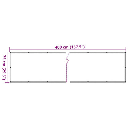 Tuinscherm 400x75 cm PVC wit