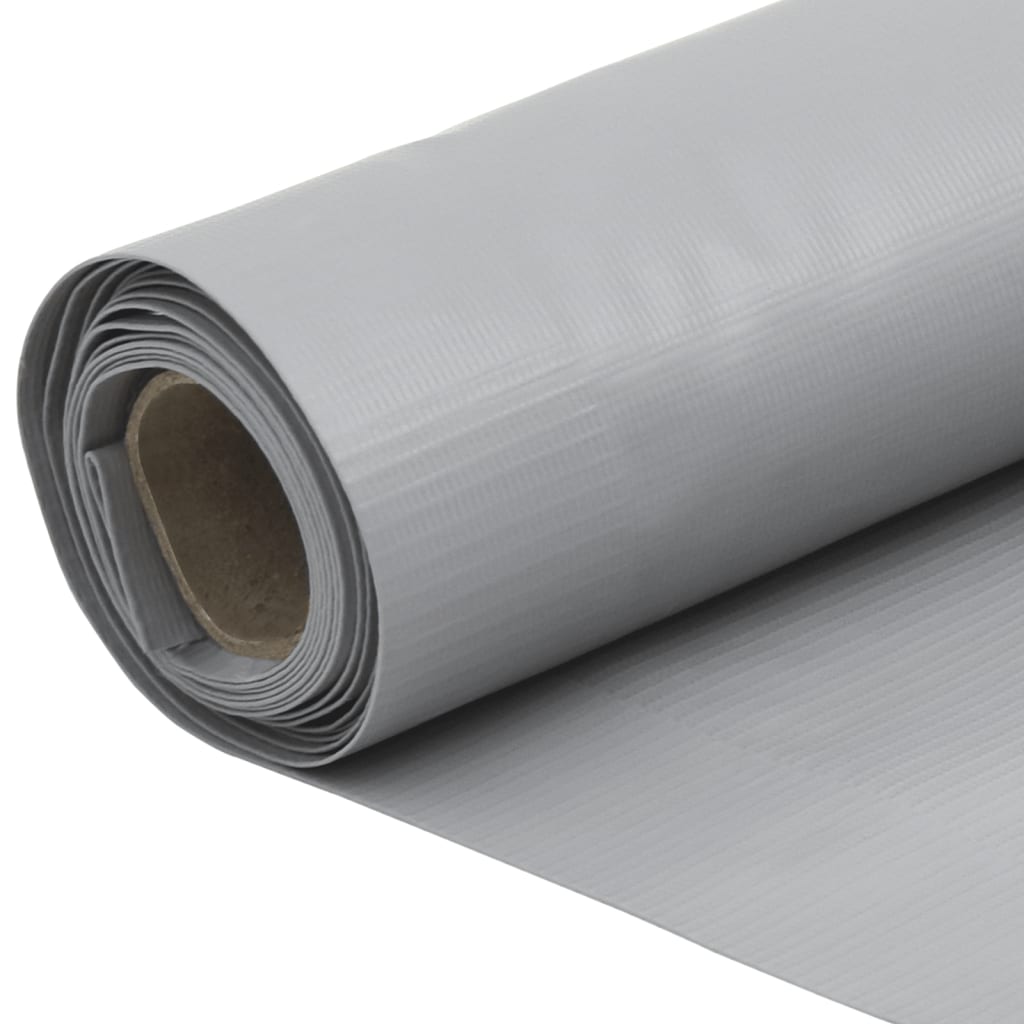 Tuinscherm 400x90 cm PVC grijs