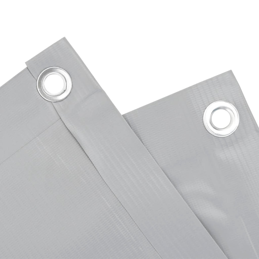 Tuinscherm 500x90 cm PVC grijs