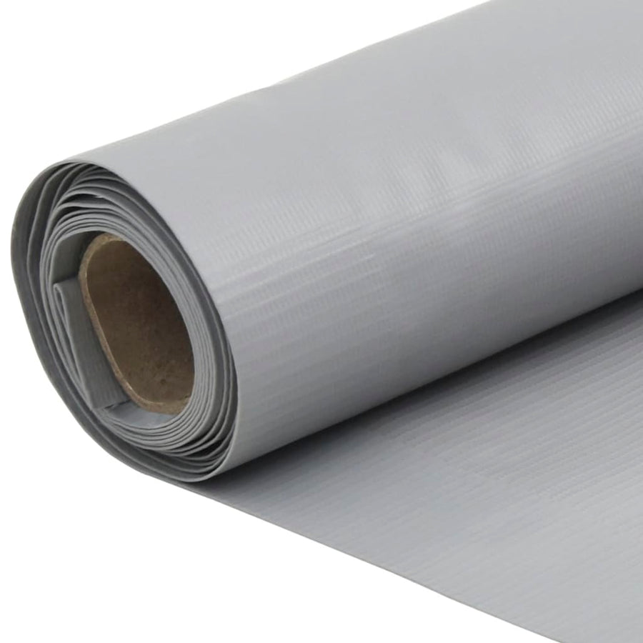 Tuinscherm 500x90 cm PVC grijs