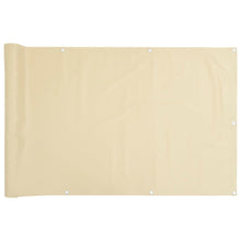 Tuinscherm 400x90 cm PVC crèmekleurig