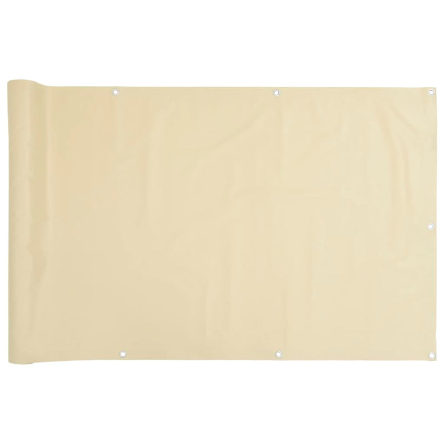 Tuinscherm 600x90 cm PVC crèmekleurig