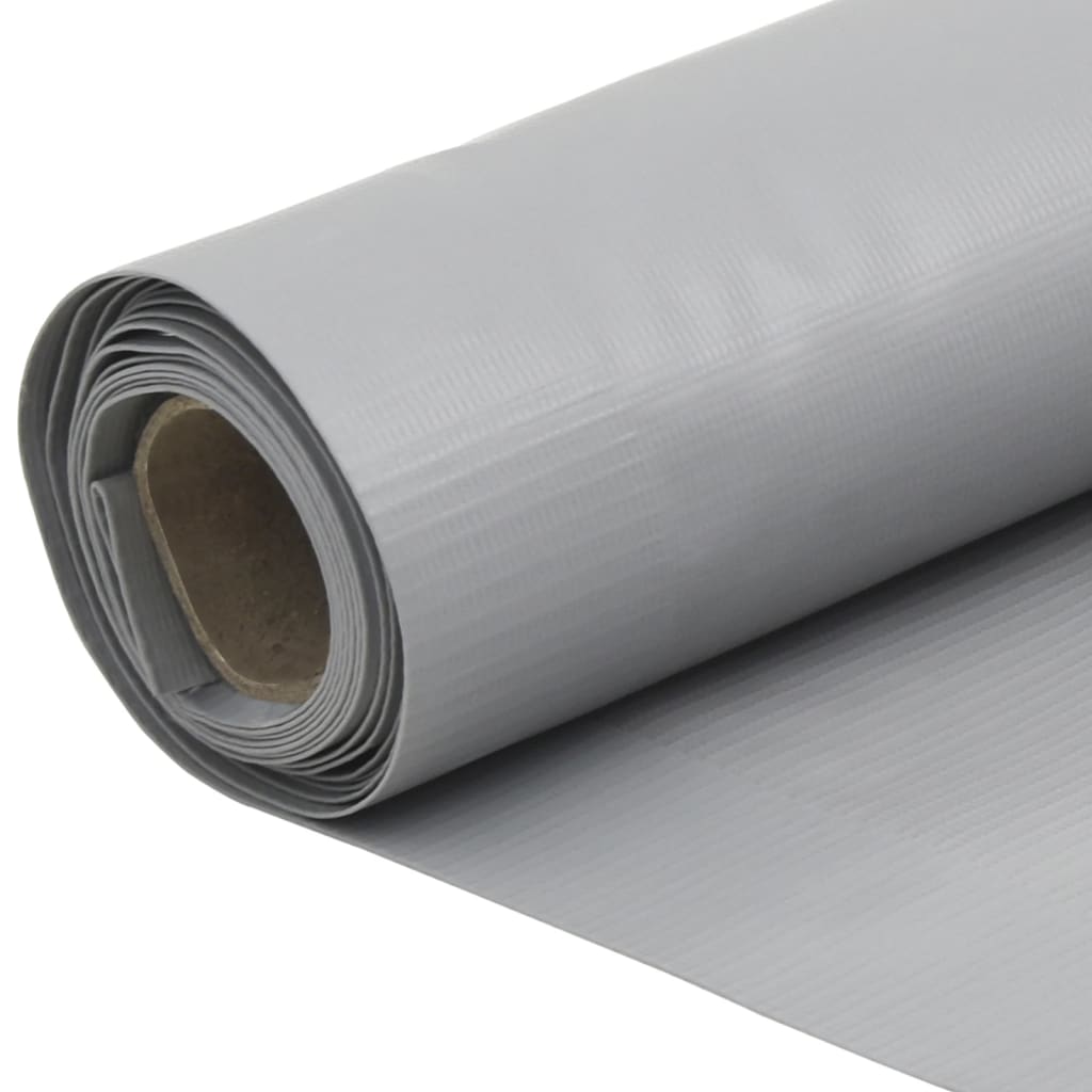 Tuinscherm 400x120 cm PVC grijs