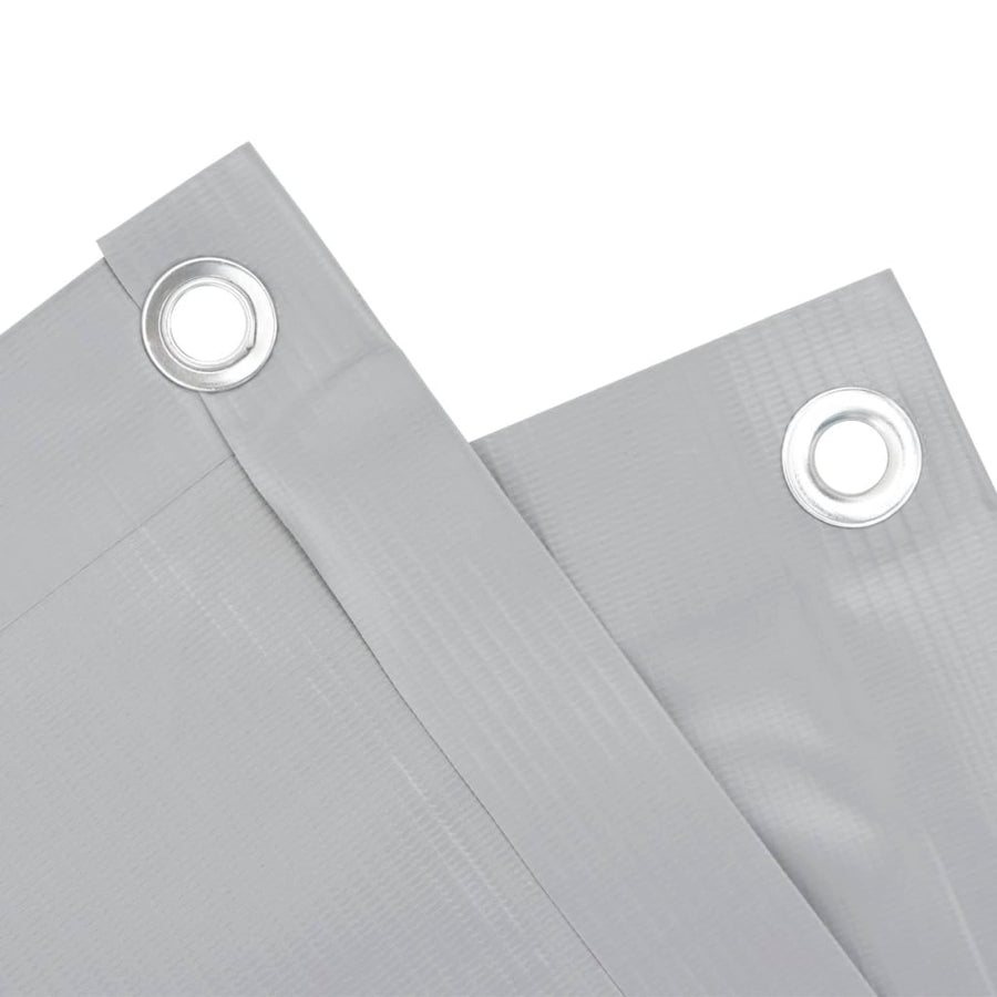 Tuinscherm 600x120 cm PVC grijs