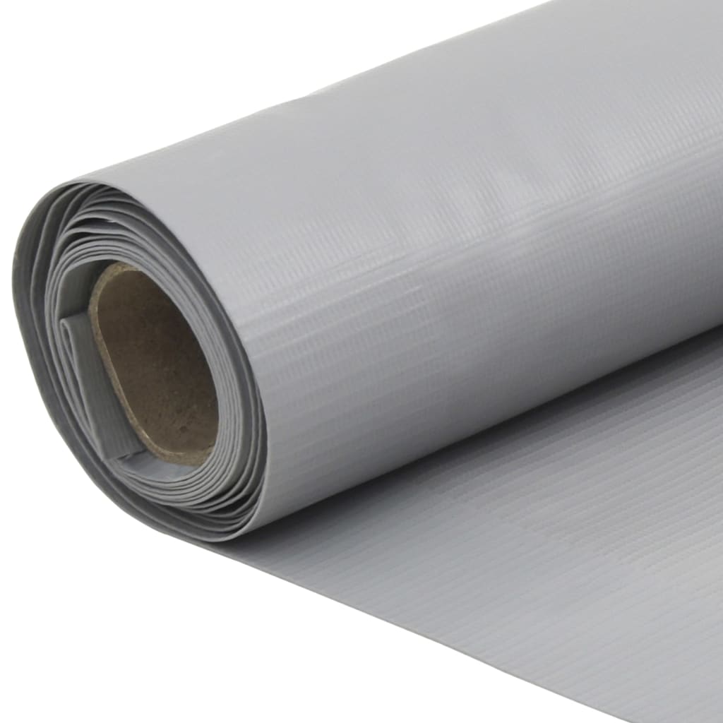 Tuinscherm 600x120 cm PVC grijs