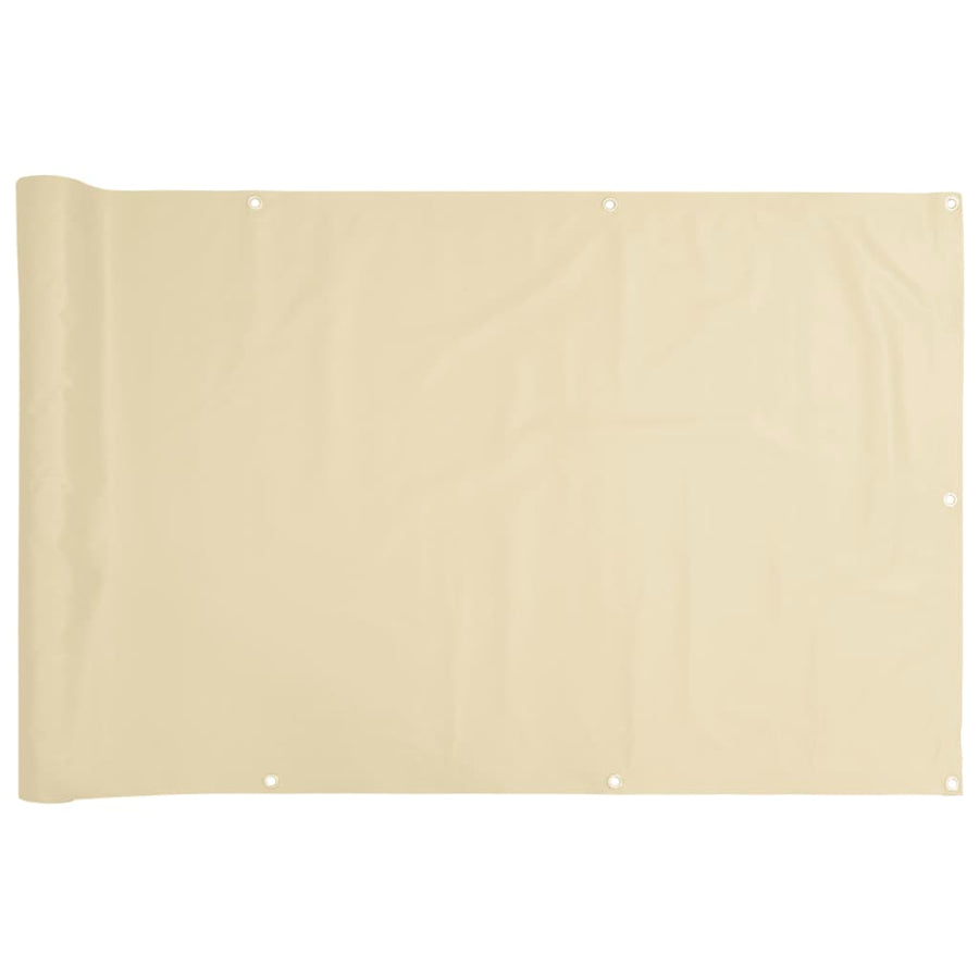 Tuinscherm 300x120 cm PVC crèmekleurig