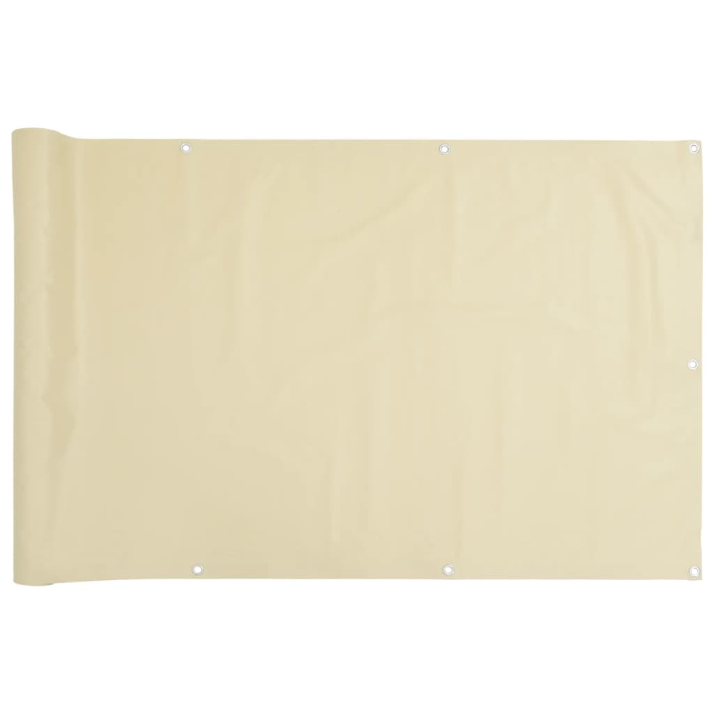 Tuinscherm 400x120 cm PVC crèmekleurig