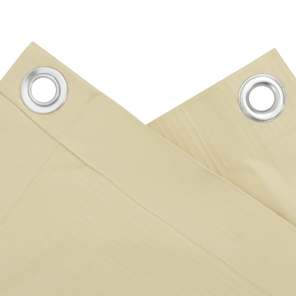 Tuinscherm 700x120 cm PVC crèmekleurig