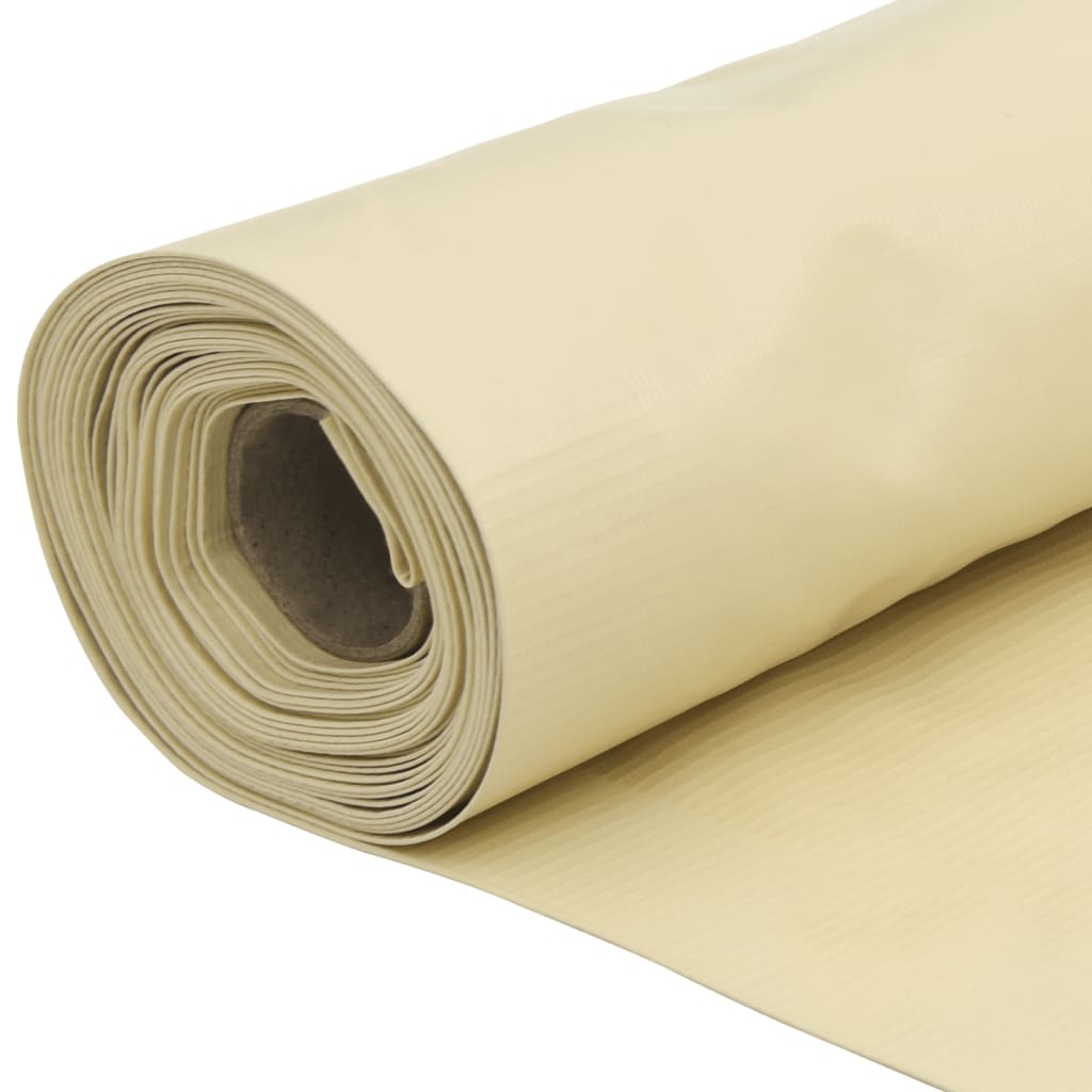Tuinscherm 700x120 cm PVC crèmekleurig