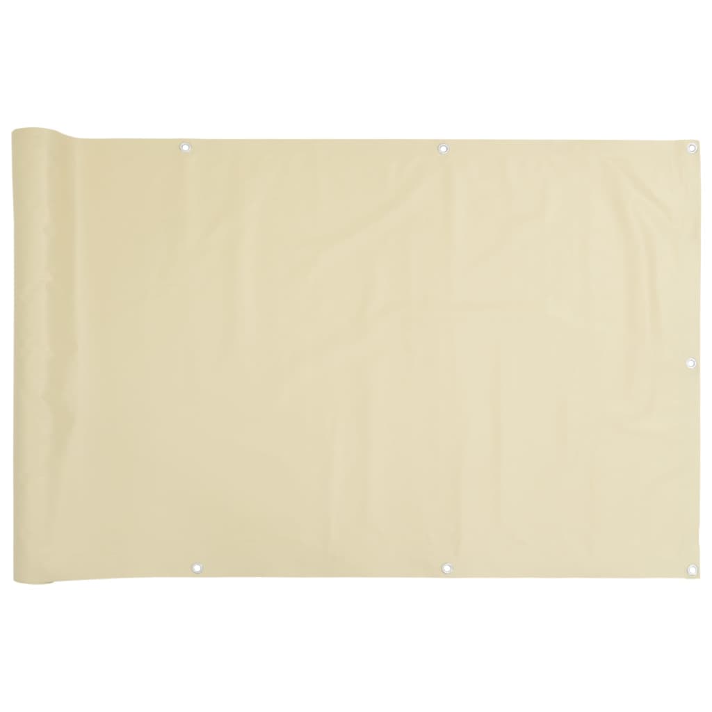 Tuinscherm 1000x120 cm PVC crèmekleurig