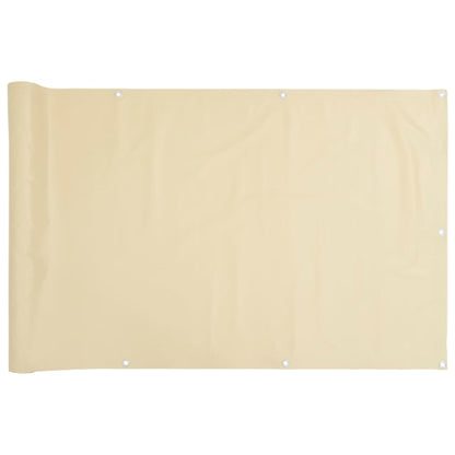 Tuinscherm 1000x120 cm PVC crèmekleurig