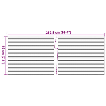 Tuinschermen 10 st 252,5x19 m PVC lichtgrijs