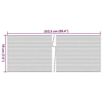 Tuinschermen 10 st 252,5x19 m PVC grijs