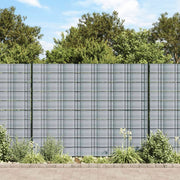 Tuinscherm 252,5x19 cm PVC grijs (10 stuks)