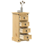 Bedside table Corona 35x32.5x74 cm solid pine wood