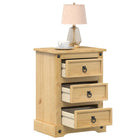 Bedside table Corona 45x35x64 cm solid pine