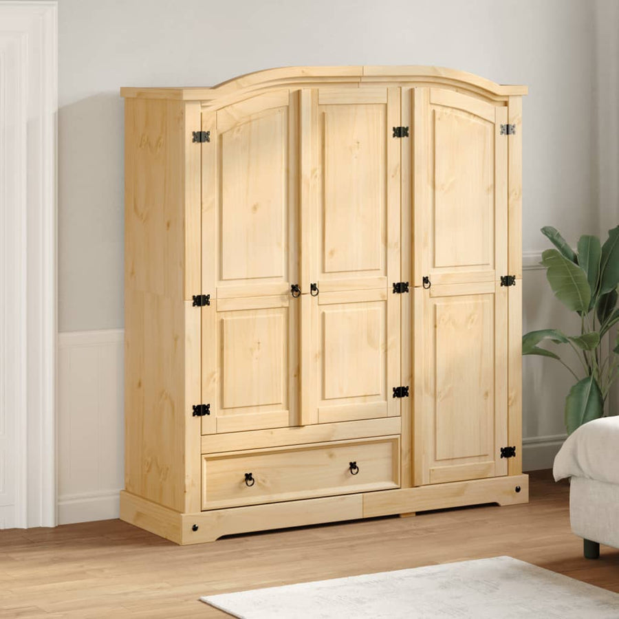 Kledingkast Corona 151,5x52x170 cm massief grenenhout