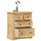 Corona Chest of Drawers 80x43x91 cm Solid Pine Wood