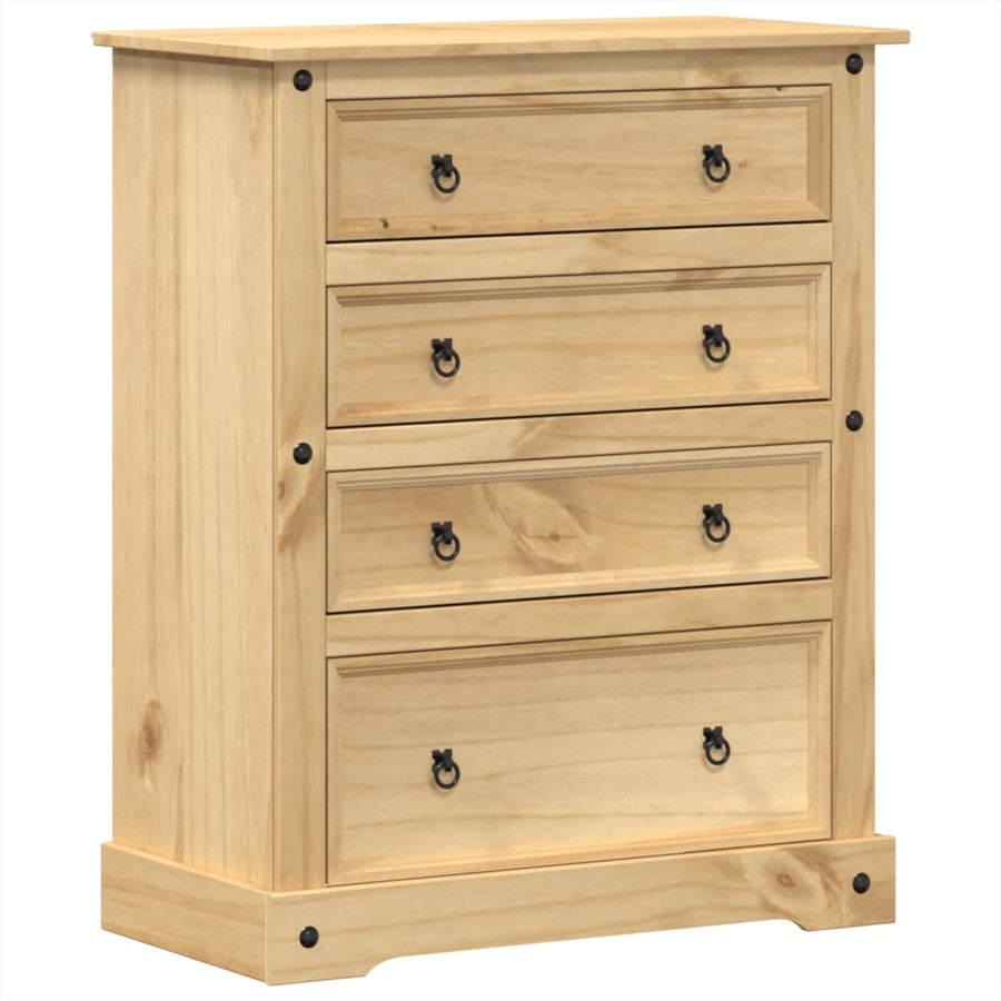 Ladekast Corona 92x48x120 cm massief grenenhout