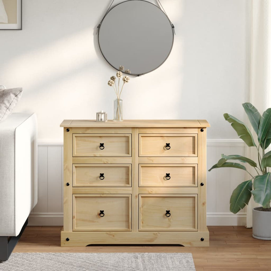 Ladekast Corona 110x43x91 cm massief grenenhout
