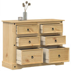 Corona Chest of Drawers 112x48x91 cm Solid Pine Wood
