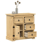 Dressoir massief grenenhout 87x40x76 cm